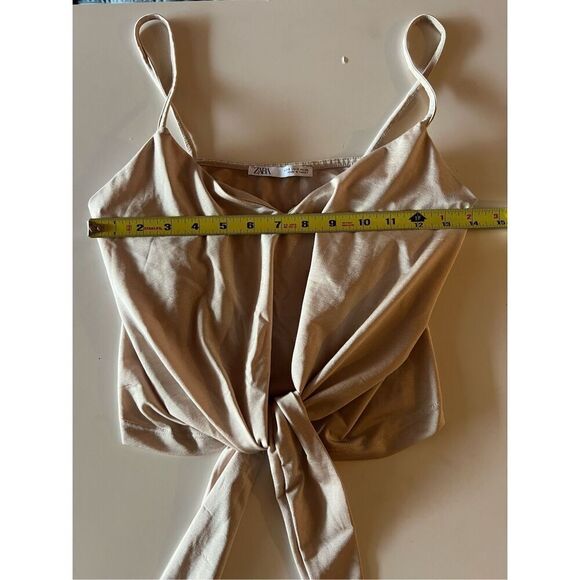 Zara Tie front knot tank top cami size small - Picture 2 of 8
